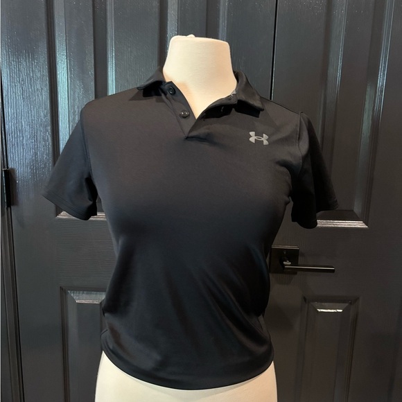 Under Armour Black Fitted Polo Jersey - Picture 1 of 4